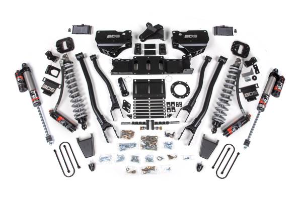 BDS Suspension - BDS 4 Inch 4-Link Lift Kit | FOX 2.5 Coil-Over Conversion Performance Elite | Ram 3500 Diesel 4WD (2019-2024) | 2in Block w/o Overload | Rubber Bump Stop | 8-Bolt - Image 1