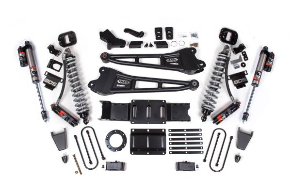 BDS Suspension - BDS 4 Inch Lift Kit w/ Radius Arm | FOX 2.5 Coil-Over Conversion Performance Elite | Ram 3500 (2019-2024) 4WD Diesel | 2" Block w/o Overload | Rubber Bump Stop | 6-Bolt - Image 1