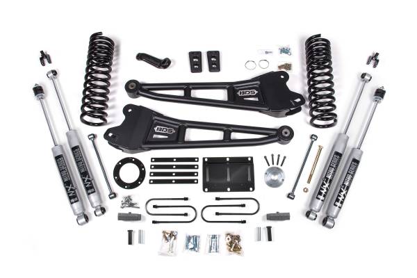 BDS Suspension - BDS 6 Inch Lift Kit w/ Radius Arms | Ram 3500 4WD Diesel (2013-2018) | 4 Inch Block | 8-Bolt | FOX 2.5 Performance Series HTO - Image 1