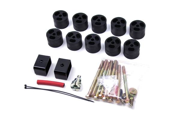 Zone Offroad - 2 Inch Body Lift Kit | Crushproof Body Blocks & Grade 5 Bolts | 2007-2018 Jeep Wrangler JK Gas | Zone Offroad - Image 1