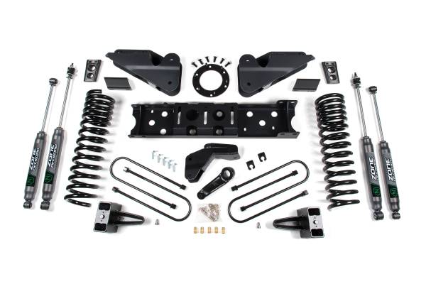 Zone Offroad - 4 Inch Lift Kit | Ram 3500 (2019-2024) 4WD Gas | 2 Inch Block Kit Without Overload | Nitro Series | Zone Offroad - Image 1