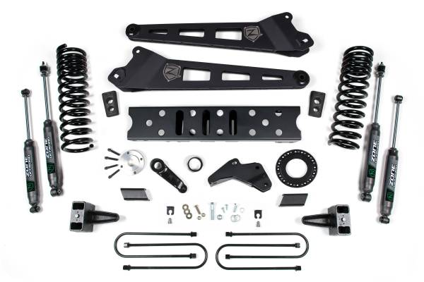 Zone Offroad - 5.5 Inch Radius Arm Lift Kit | Ram 3500 (2019-2024) 4WD Gas | 5 Inch Block Kit Without Overload | Nitro Series Shocks | Zone Offroad - Image 1