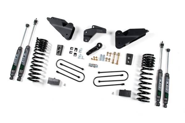 Zone Offroad - 4.5 Inch Lift Kit | Ram 3500 4WD (2013-2018) | 2 Inch Rear Block | w/ Nitro Series Shocks | Zone Offroad - Image 1