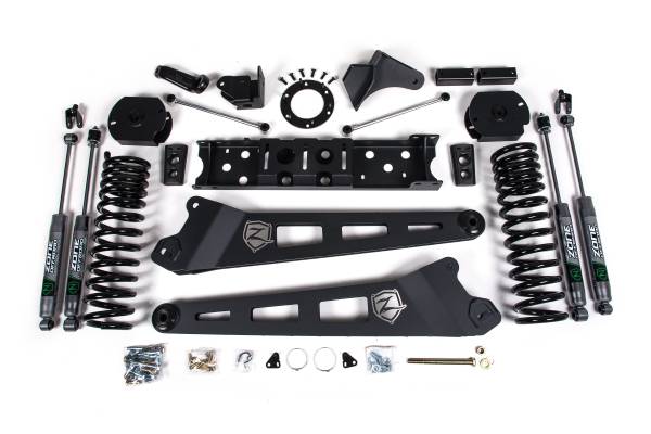 Zone Offroad - 4 Inch Radius Arm Lift Kit | Ram 2500 (2019-2026) 4WD Gas | w/ FOX 2.0 Adventure Series Shocks | Zone Offroad - Image 1