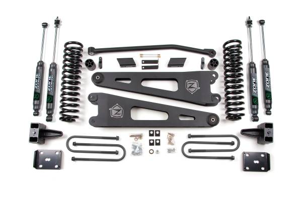 Zone Offroad - 4 Inch Lift Kit w/ Radius Arm | Ford F250/F350 Super Duty (2011-2016) 4WD Diesel | Block Kit Without Factory Overload | Nitro Series Shocks | Zone Offroad - Image 1