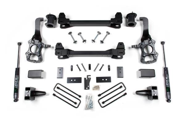 Zone Offroad - 6 Inch Lift Kit | 2014 Ford F150 2WD | 4 Inch Rear Block Kit w/ FOX Adventure Series Shocks | Zone Offroad - Image 1