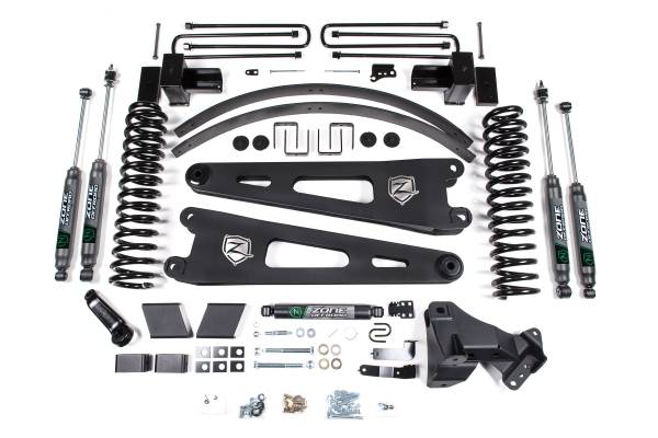 Zone Offroad - 6 Inch Lift Kit | Ford F250/F350 Super Duty 4WD Diesel (2017-2019) | Block Kit Without Factory Overload | Nitro Series Shocks | Zone Offroad - Image 1