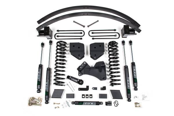 Zone Offroad - 6 Inch Lift Kit | Ford F250/F350 Super Duty 4WD Gas (2017-2019) | Block Kit With Factory Overload | FOX 2.0 Adventure Series | Zone Offroad - Image 1