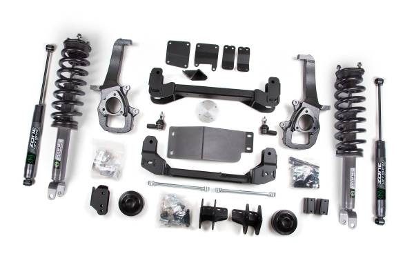 Zone Offroad - 4 Inch Lift Kit | Ram 1500 2012 4WD | Strut Spacer w/ FOX Adventure Series Rear | 3 Inch Coil Springs | Zone Offroad - Image 1