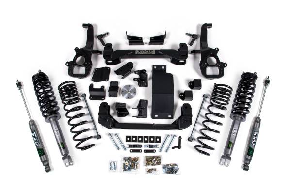 Zone Offroad - 5 Inch Lift Kit | Ram 1500 Rebel/Off Road (2019-2024) 4WD | Strut Spacer w/ Nitro Series Rear Shocks | 5 Inch Coil Springs | Zone Offroad - Image 1