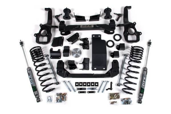 Zone Offroad - 4 Inch IFS Lift Kit | Ram 1500 (2019-2024) 4WD | Standard Knuckle | Strut Spacer / FOX Adventure Series | Zone Offroad - Image 1