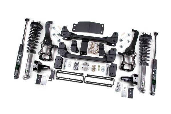 Zone Offroad - 4 Inch Lift Kit | 2014 Ford F-150 4WD | w/ Strut Spacer & FOX 2.0 Adventure Series Rear Shocks | Zone Offroad - Image 1