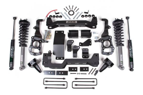 Zone Offroad - 4 Inch Lift Kit | 2021-2026 Ford F-150 4WD | Strut Spacer w/ Nitro Series Rear Shocks | 2 Inch Rear Block | Zone Offroad - Image 1