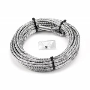 Winches - Winch Ropes & Related Parts - Warn - Warn Replacement Rope 50 ft. Long 6.35 mm. Dia. Steel Incl. Swaged Loop/Wire Rope Terminal  -  100973