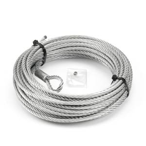 Warn - Warn Replacement Rope 50 ft. Long 6.35 mm. Dia. Steel Incl. Swaged Loop/Wire Rope Terminal  -  100973 - Image 2