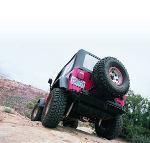 Warn Rock Crawler Rear Bumper Will Not Accept Tire Carrier  -  61857