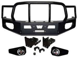 Warn Heavy Duty Bumper Black w/ Brush Guard For Use w/All Warn Large Frame Winches Including 16.5ti  -  85886