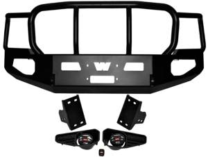 Warn - Warn Heavy Duty Bumper Black w/ Brush Guard For Use w/All Warn Large Frame Winches Including 16.5ti  -  85887 - Image 1