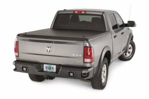 Warn Ascent Rear Bumper Black Textured Powder Coat Integrated Light Ports Lights Not Included  -  96440