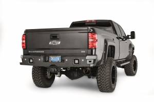 Warn Ascent Rear Bumper Black Textured Powder Coat Integrated Light Ports Lights Not Included  -  96550