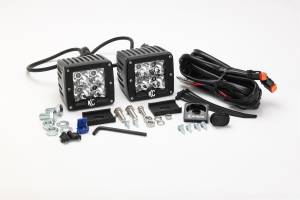 KC Hilites 3in. C-Series C3 LED-2-Light System-Amber-12W Spot Beam  -  0315
