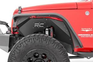 Rough Country - Rough Country Tubular Fender Flares Set Front 8 in. Wide Rear 5 in. Wide Steel Satin Black Incl. Hardware  -  10533 - Image 2