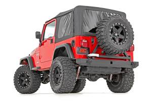 Rough Country - Rough Country Classic Full Width Rear Bumper w/Tire Carrier 4.75 Ton Capacity Incl. D-Rings Black  -  10592A - Image 4