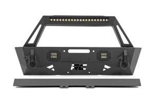 Rough Country Trail Bumper Front Incl. 20 in. Single Row LED Light Bar/2 in. 90 Watts LED Cubes  -  10597A