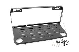 Rough Country Tailgate Folding Table Black Powdercoat Finish 26.75 in. Wide and 12 in. Deep  -  10625