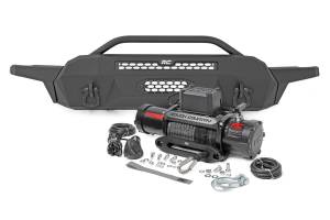Rough Country - Rough Country High Clearance Bumper Front High Clearance w/PRO12000 Winch Synthetic Rope  -  10717 - Image 1