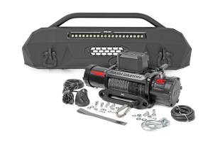 Rough Country High Clearance Bumper Front High Clearance Hybrid 20 in. Black w/LED  -  10720