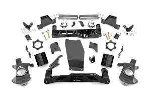 Rough Country Suspension Lift Kit 6 in. Lift Upper Strut Spacers Skid Plate Front/Rear Cross Member  -  18201