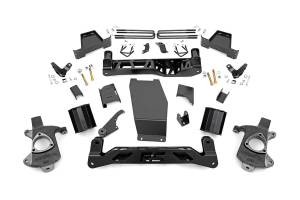 Rough Country Suspension Lift Kit 6 in. Lift Upper Strut Spacers Skid Plate Front/Rear Cross Member  -  18400