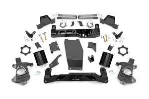 Rough Country Suspension Lift Kit 7 in. Lift Upper Strut Spacers Skid Plate Front/Rear Cross Member  -  18802