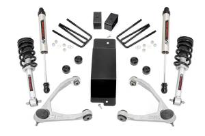 Rough Country Suspension Lift Kit w/Shocks 3.5 in. Lift Incl. Upper Control Arms Rear N3 Struts And V2 Monotube Stock Cast Steel  -  19471