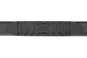 Rough Country Oval Nerf Step Bar 4.5 in. Black Powder Coat Aluminum  -  21002