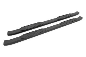 Rough Country Oval Nerf Step Bar Pair Black Incl. Hardware  -  21007