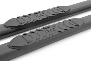 Rough Country - Rough Country Oval Nerf Step Bar Pair Black Incl. Hardware  -  21007 - Image 3