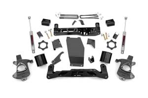 Rough Country Suspension Lift Kit w/Shocks 5 in. Lift Incl. Strut Spacers Rear N3 Shocks Stock Cast Steel  -  22330