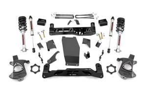 Rough Country Suspension Lift Kit w/Shocks 5 in. Lift Incl. Lifted Struts Rear V2 Monotube Shocks Shocks Stock Cast Steel  -  22371