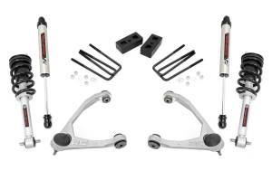 Rough Country Suspension Lift Kit w/Shocks 3.5 in. Lift Incl. Upper Control Arms Lifted Struts Rear V2 Monotube Shocks  -  24671