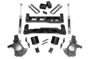 Rough Country Suspension Lift Kit w/Shocks 5 in. Lift Premium N3 Shocks Stock Cast Steel Or Stamped Steel  -  24831