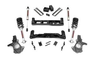 Rough Country Suspension Lift Kit w/Shocks 5 in. Lift Incl. Lifted N3 Struts V2 Monotube Shocks Stock Cast Aluminum Or Stamped Steel  -  24871