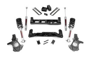 Rough Country Suspension Lift Kit w/Shocks 5 in. Lift Incl. Lifted Struts Rear N3 Shocks  -  26131