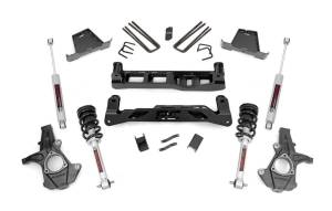 Rough Country Suspension Lift Kit w/Shocks 7.5 in. Lift Incl. Lifted Struts Rear N3 Shocks  -  26331