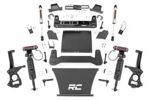 Rough Country Suspension Lift Kit w/Shocks 4 in. Lift Front Vertex Adjustable Coilovers Rear V2 Monotube Shocks Trailboss/AT4  -  27557