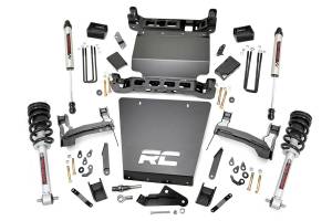 Rough Country Suspension Lift Kit w/Shocks 5 in. Lift Incl. Lifted Struts Rear V2 Monotube Shocks  -  29171