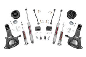 Rough Country Suspension Lift Kit 4in. Lifted Knuckles Coil Spring Spacers N3 Shocks  -  30730