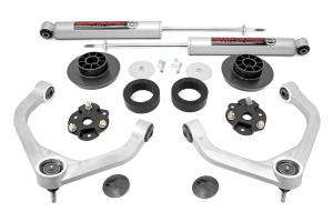 Rough Country Suspension Lift Kit w/Shocks 3.5 in. Lift Incl. Upper Control Arms Strut Spacers Coil Spacers Hardware Rear Premium N3 Shocks  -  31430