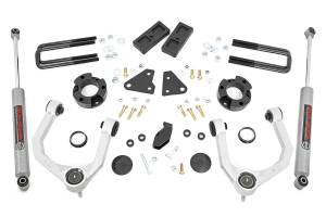 Rough Country Suspension Lift Kit w/Shocks 3.5 in. Lift w/Factory Cast Steel Knuckles Incl. Premium N3 Shocks  -  500011